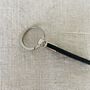 Men's Leather / Silver Keyring ~ Boxed, thumbnail 2 of 4