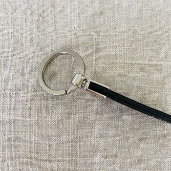 Men's Leather / Silver Keyring ~ Boxed, 2 of 4