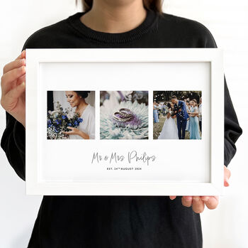 Three Photo Personalised Print With Framing Available, 2 of 9