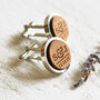 Personalised Wood Cufflinks – Wedding Or Anniversary Gift, thumbnail 3 of 6