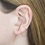 Rose Gold Plated Silver Double Chain Ear Cuff Earrings, thumbnail 1 of 5