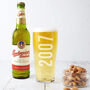 Personalised 18th Birth Year And Name Beer Glass, thumbnail 4 of 8