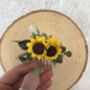 Small Sunflower Flower Hair Wedding Comb, thumbnail 4 of 5