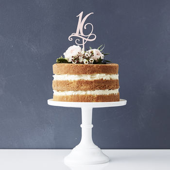Decorative Birthday Age Cake Topper, 5 of 11