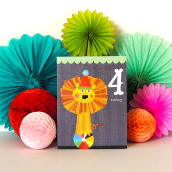 Mini Lion 4th Birthday Card, 3 of 5