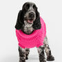Plain Knitted Pink Dog Jumper, thumbnail 1 of 5