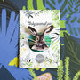 Inky Hare Eco Wooden Pin Brooch, thumbnail 1 of 6