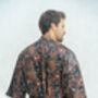 Full Length Black Men’s Kimono Robe, thumbnail 4 of 6