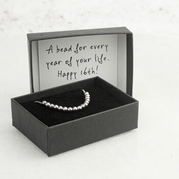 Sterling Silver 16 Beads 16th Birthday Necklace, 4 of 8