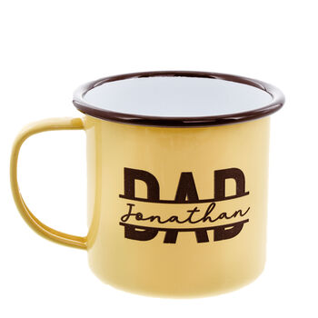 Personalised Dad Monogram Enamel Mug, 3 of 6