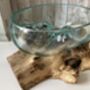20–24cm Molten Glass Bowl On Teak Root Handmade Dish, thumbnail 8 of 9