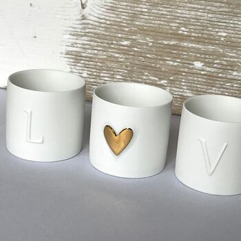 Tealight Holders 'Love' Set Of Four, 2 of 5
