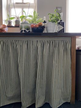 Hook And Loop Sink Skirt, Bespoke Cabinet Curtains, Cupboard Vanity, 7 of 8