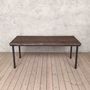 Marlow Live Edge Solid Oak Industrial Dining Table, thumbnail 3 of 6