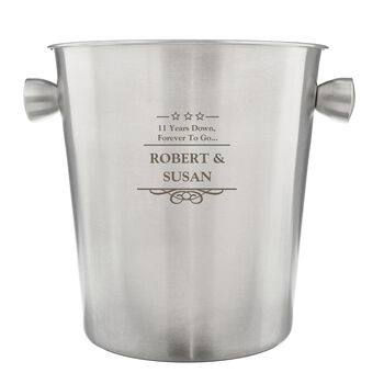 Personalised Stainless Steel Ice Bucket, 3 of 6