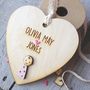 Personalised New Baby Girl Heart, thumbnail 2 of 6