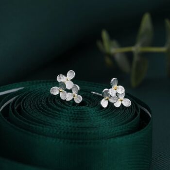 Hydrangea Blossom Cluster Stud Earrings, 3 of 12