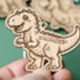 Personalised Wooden Dinosaur Keyrings For Kids’ Party Bags, thumbnail 3 of 11