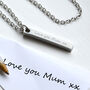 Personalised Necklace Mums Heartfelt Message, thumbnail 6 of 6