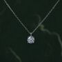 Moissanite Solitaire Pendant Necklace Sterling Silver, thumbnail 1 of 11