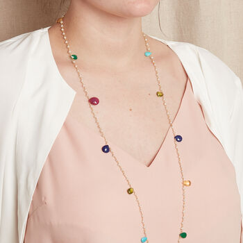 Pearl And Gemstone Gold Plated Silver Layering Necklace, 8 of 9