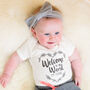 Personalised Welcome To The World Babygrow Baby Gift, thumbnail 1 of 9