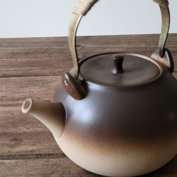 Handmade Ceramic Teapot The Caramel Globe, 2 of 5