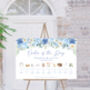 Wedding Order Of The Day Blue And White Flower, thumbnail 3 of 10