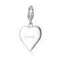 Engraved Medium Heart Necklace, Silver Or Gold Plated, thumbnail 7 of 10
