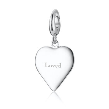 Engraved Medium Heart Necklace, Silver Or Gold Plated, 7 of 10
