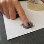 Inked Round Monogram Fingerprint Cufflinks, thumbnail 7 of 12