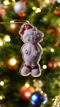 Naked Santa, Funny Christmas Tree Decorations, 3 of 12