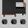 Industrial Brown Rolling File Cabinet With Two Drawers, thumbnail 4 of 8
