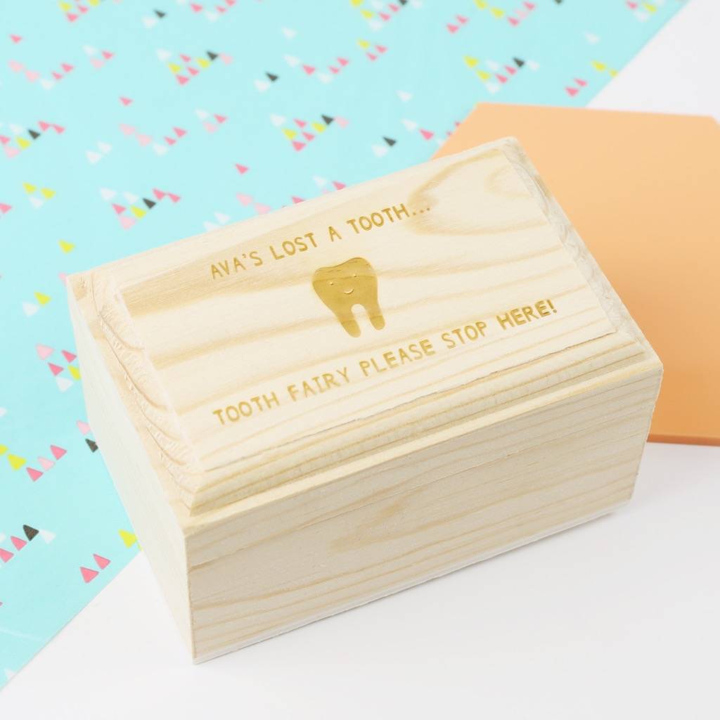 Personalised 'First Tooth' Treasure Chest Trinket Box By Lisa Angel