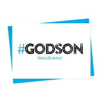 Hashtag Godson Birthday Card, 3 of 3