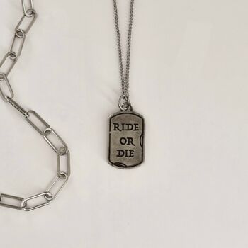 Ride Or Die Pendant Necklace, 3 of 5