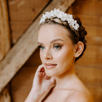 White Flower Bridal Headpiece, 4 of 6