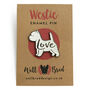Westie 'Love' Enamel Lapel Pin Badge, thumbnail 4 of 4