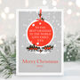 'Message In A Bauble' Hand Drawn Christmas Card With Your Message, thumbnail 3 of 4