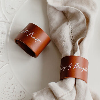 Personalised Leather Napkin Ring, 2 of 6