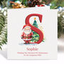 Personalised Red Initial Christmas Card, thumbnail 3 of 9