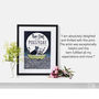Personalised Owl And Pussycat Wedding Print, thumbnail 5 of 10