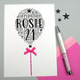 Personalised Happy Birthday Balloon Sparkle Card, thumbnail 1 of 12