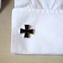 Black Cross Cufflinks Gift For Men Black Enamel Vintage Design, thumbnail 2 of 6