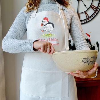 Puffin Christmas Apron, 3 of 5