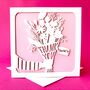 Papercut Flowers Personalised Thank You Card, thumbnail 3 of 5