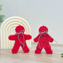 Red Gingerbread Candle Festive Christmas Decoration, thumbnail 1 of 7