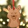 Dog Breed Wooden Natural Hanging Christmas Decoration, thumbnail 8 of 12