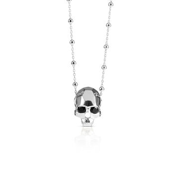 Jawless Vampire Skull Pendant In Silver, 2 of 3