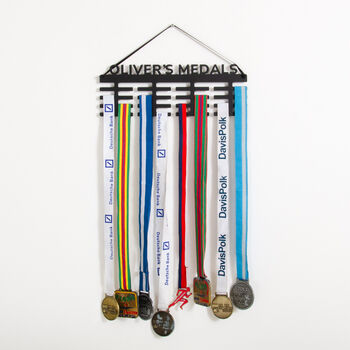 Personalised Medal Display Board Black, 5 of 9